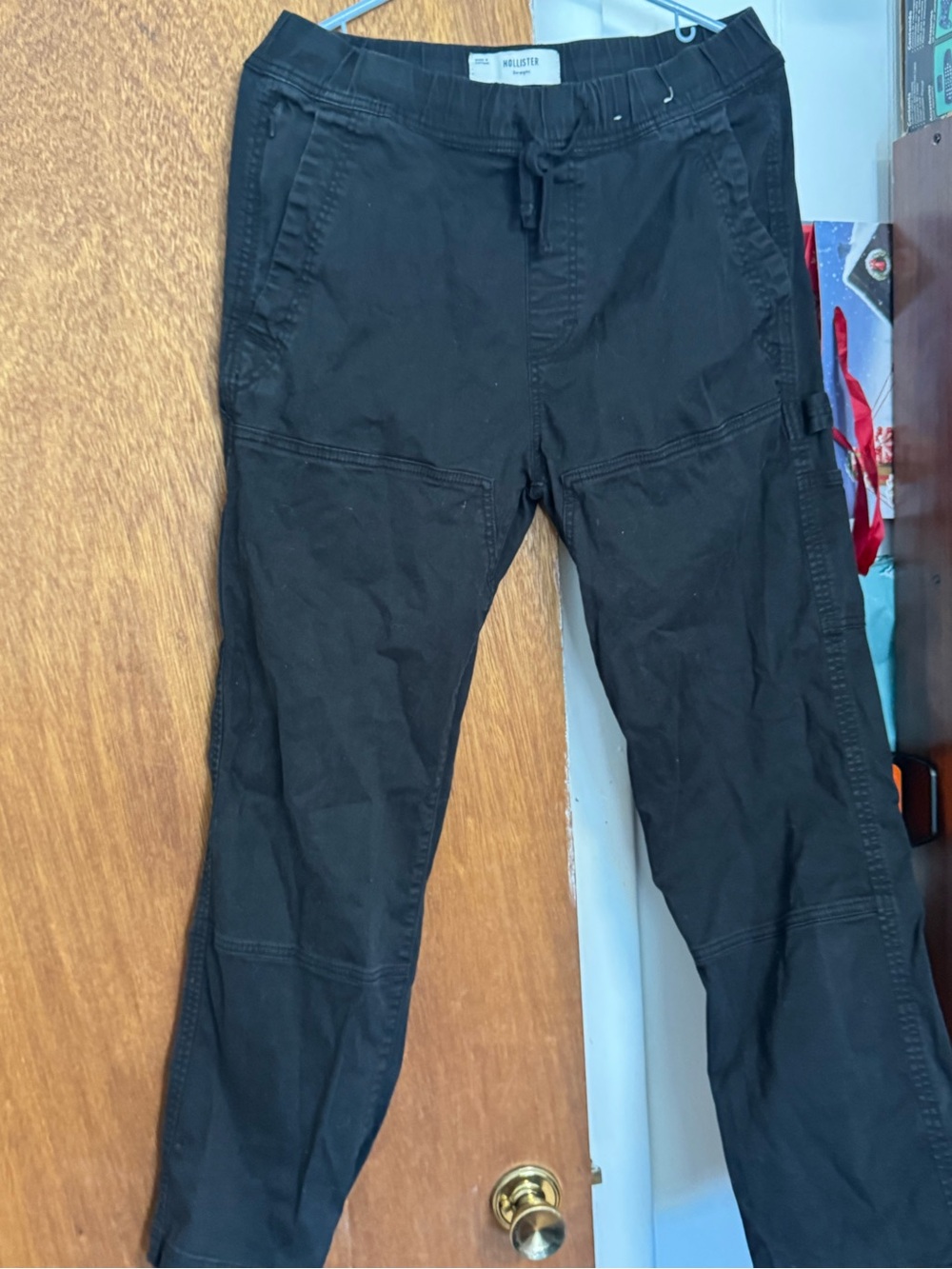 Hollister Black Cargo Jogger Pants